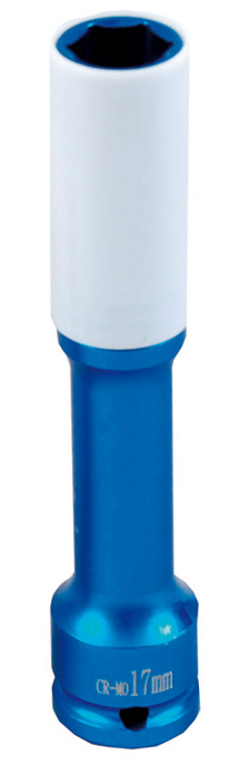 Revêtement plastique bleu pour douille à chocs, 17 mm 