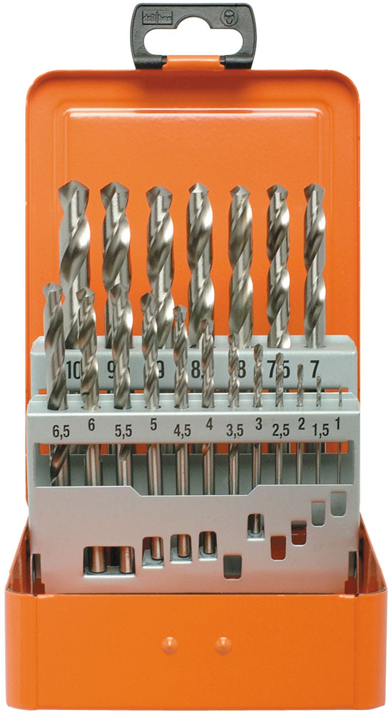 Coffret de forets DIN 338 HSS Type N BASIC 19 forets 1 - 10 mm par 0,5 mm 