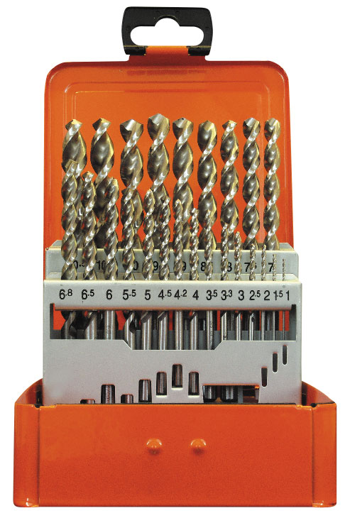 Coffret de forets DIN 338 HSS-Co 5% Type UF-L 24 forets 1 - 10,5 mm par 0,5 mm 