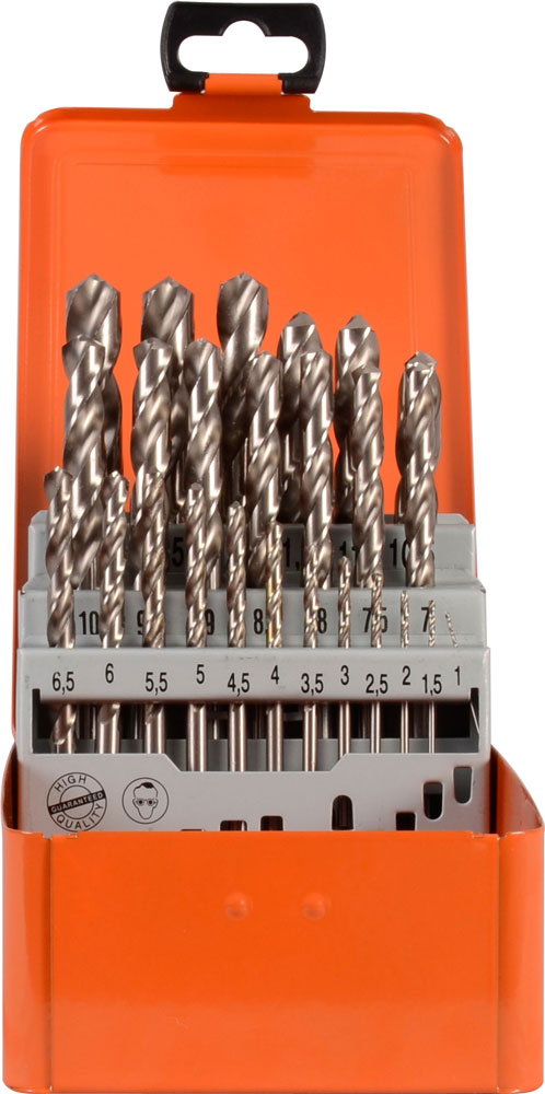 Coffret de forets DIN 338 HSS Type N TURBO 25 forets 1 - 13 mm par 0,5 mm 