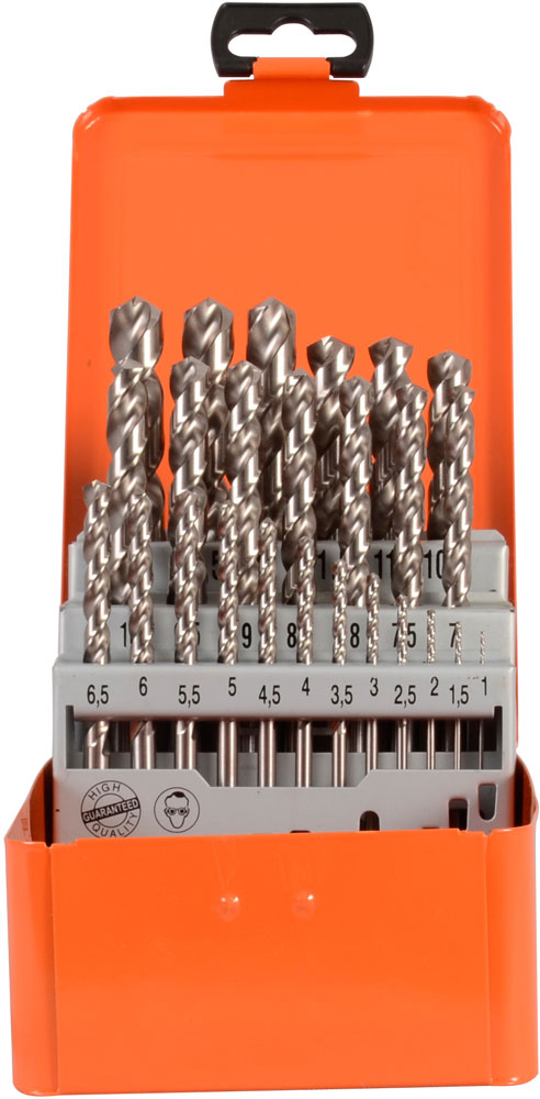 Coffret de forets SPEED DIN 338 HSS-Co 5% 25 forets 1 - 13 mm par 0,5 mm 
