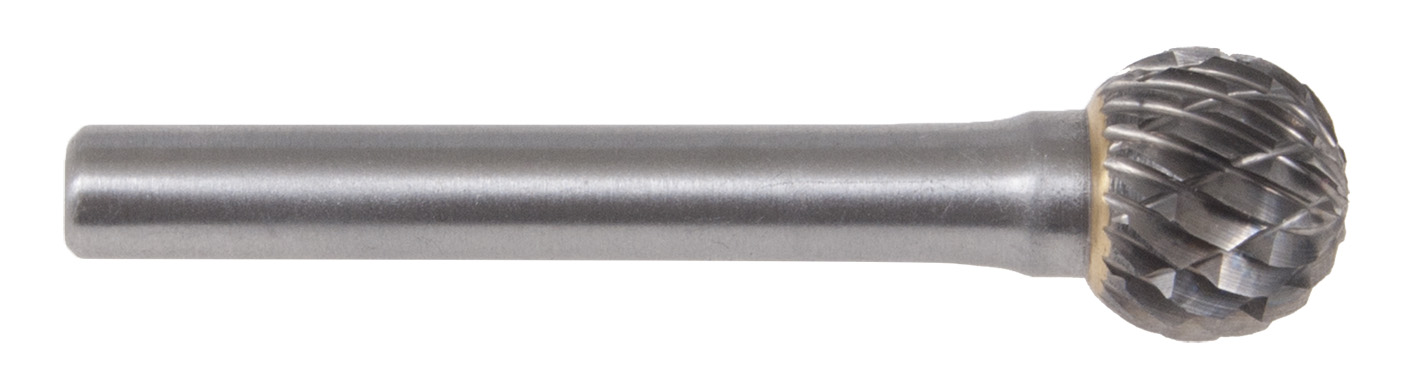 743 Fraise lime carbure sphérique avec denture croisée Ø6 mm - Coupe A 