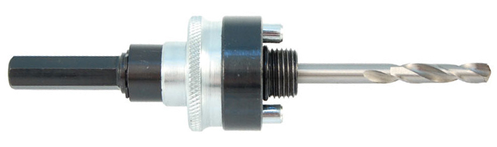 Arbre de montage Quick Lock pour scie trépan MULTI 32 - 127 mm, avec foret centreur 